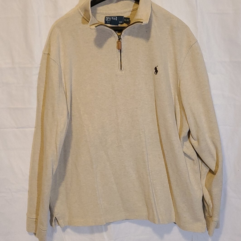Cream Polo Ralph Lauren Quarter Zip Sweater